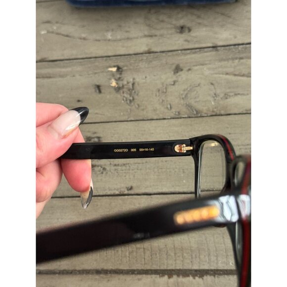 GUCCI GG0272O Rectangular Optical Eyeglasses Black Frame Prescription - Picture 12 of 15